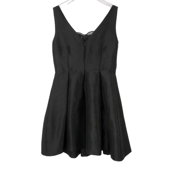 CeCe by Cynthia Steffe Black Lace Satin Mini Dress Size 6 - Picture 7 of 9